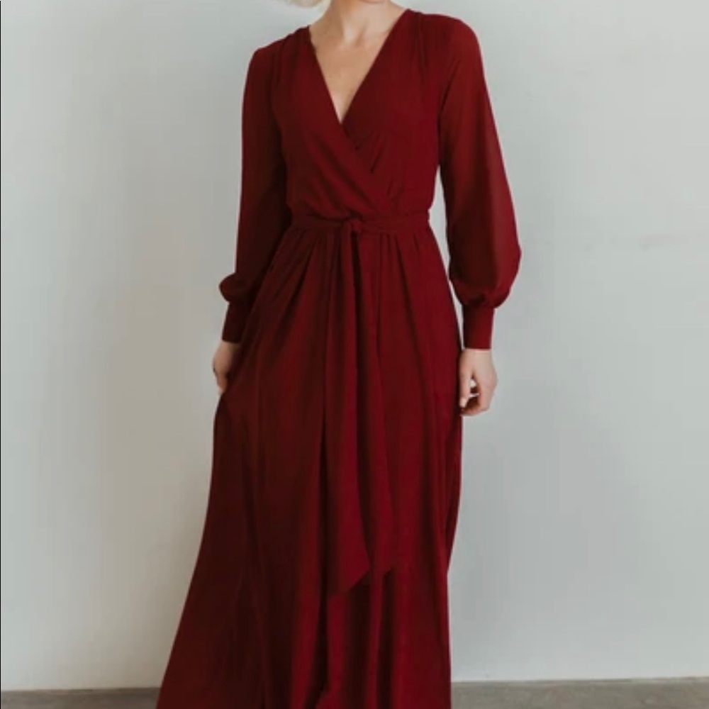 NWT Lydia Burgundy (Maternity) Maxi Dress